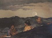 Winslow Homer Kissing the Moon (mk44) oil painting artist